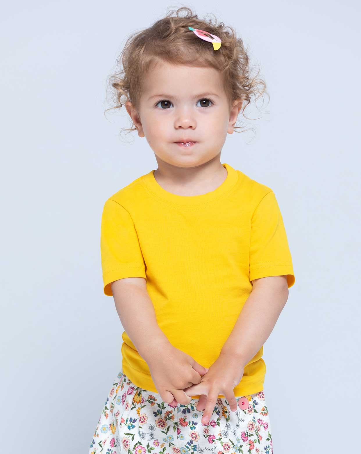 Camiseta niña nadadora algodón naranja JHK